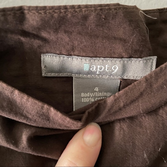 Brown Cotton and Lace Circle Skirt 4 - Picture 3 of 5